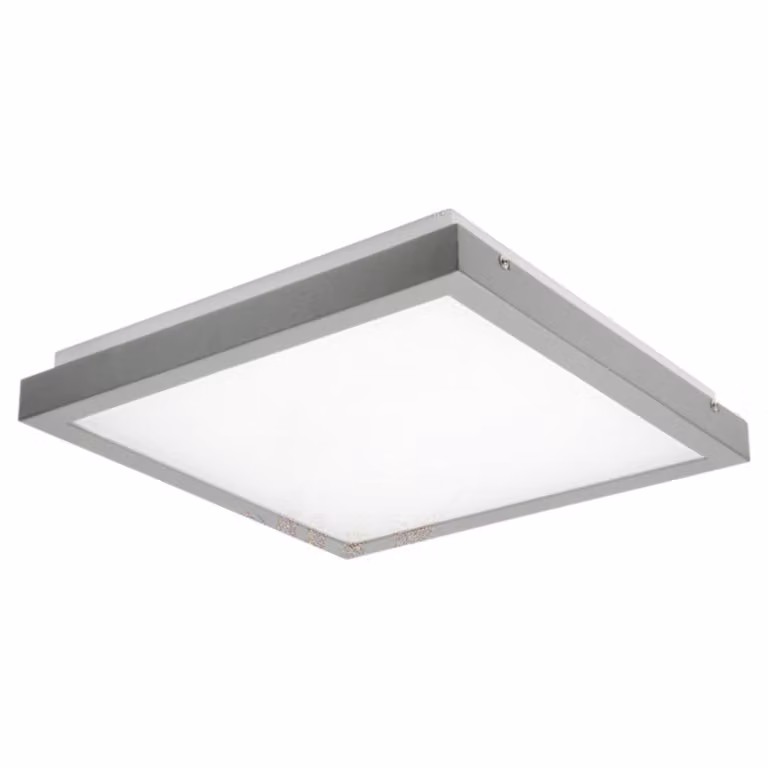 Plafone LED quadrato TYBIA bianco-grigio 38 W, bianco neutro 3500 lm, materiale plastico, dimensioni: 6 x 41 x 41 cm, IP20, Kanlux