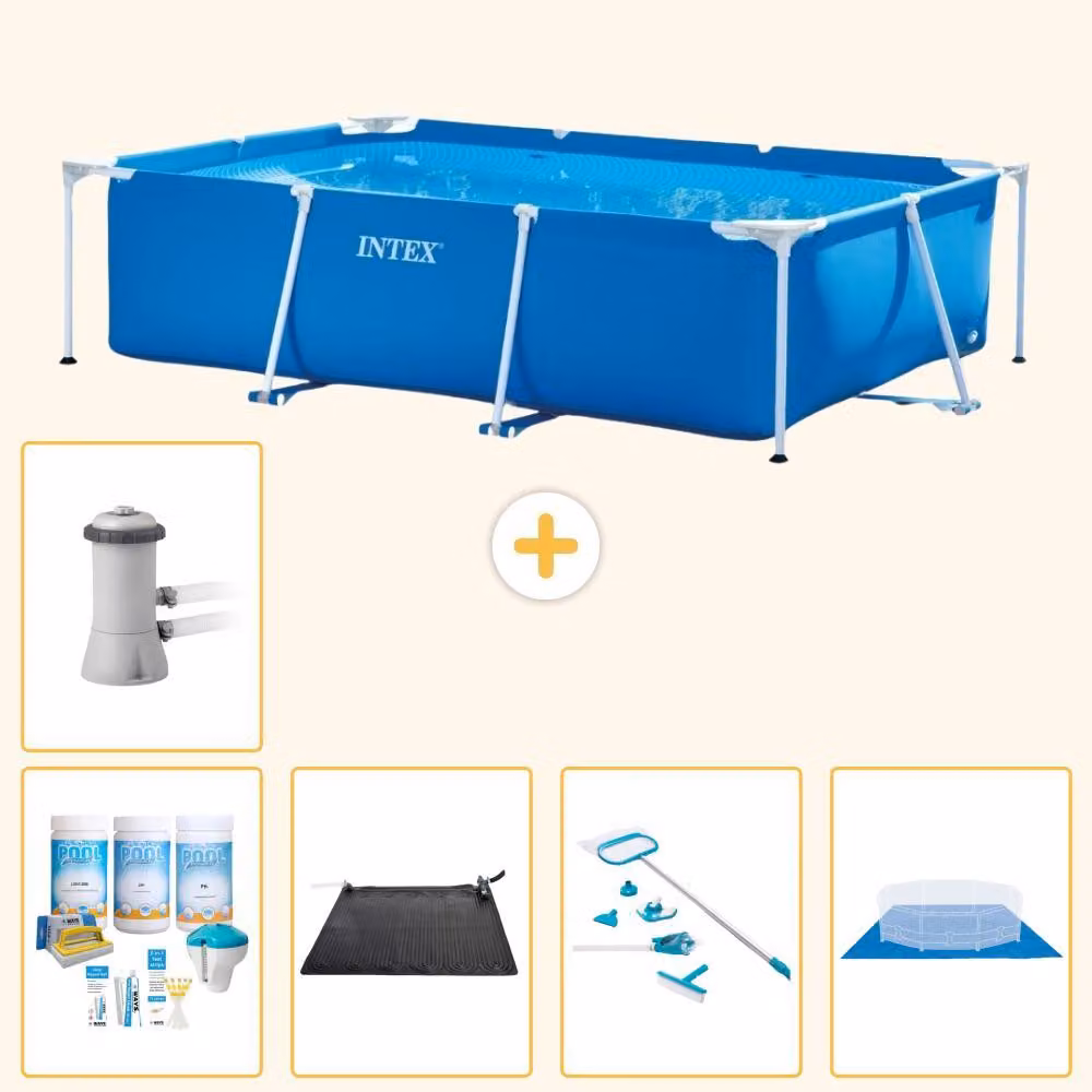 Piscina fuori terra rettangolare - 300x200x75 cm - 6 pezzi - Modello S20834