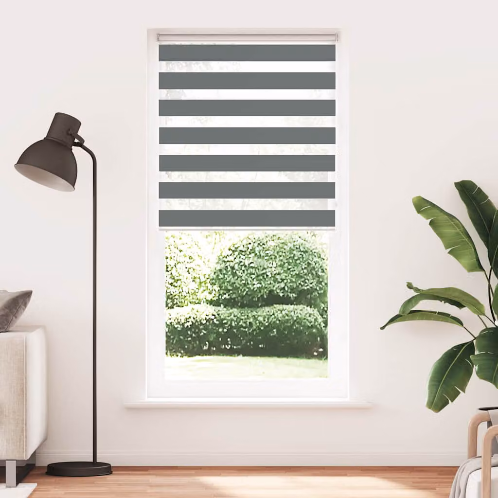 vidaXL Tenda a Rullo Zebra Larghezza Tessuto 110,9 cm Poliestere