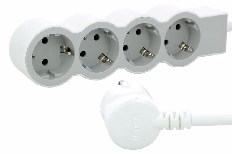 Striscia di prese legrand 694561/ 4 prese/ bianco e grigio