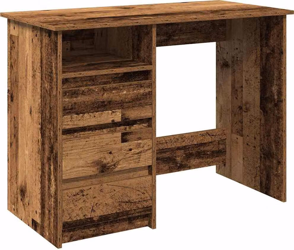 Scrivania Legno Antico 102x50x75 cm in Legno Multistrato