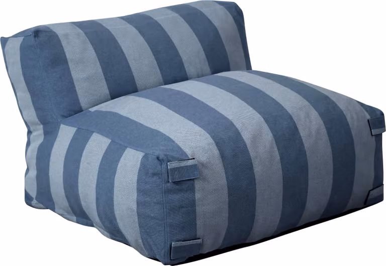 Poltrona da giardino a righe per divano componibile blu pacifico - Oviala Mixi