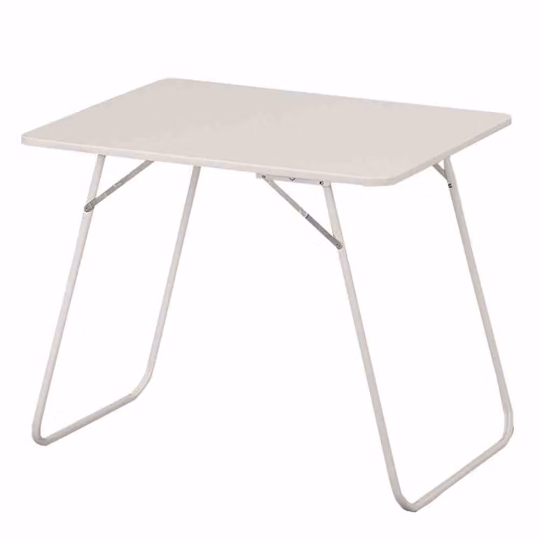 Tavolo da campeggio pieghevole MFG quadrato 60 x 80 cm bianco plastificato