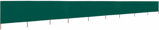 Paravento a 9 pannelli in tessuto e legno verde L: 1200 cm, H: 120 cm – 1