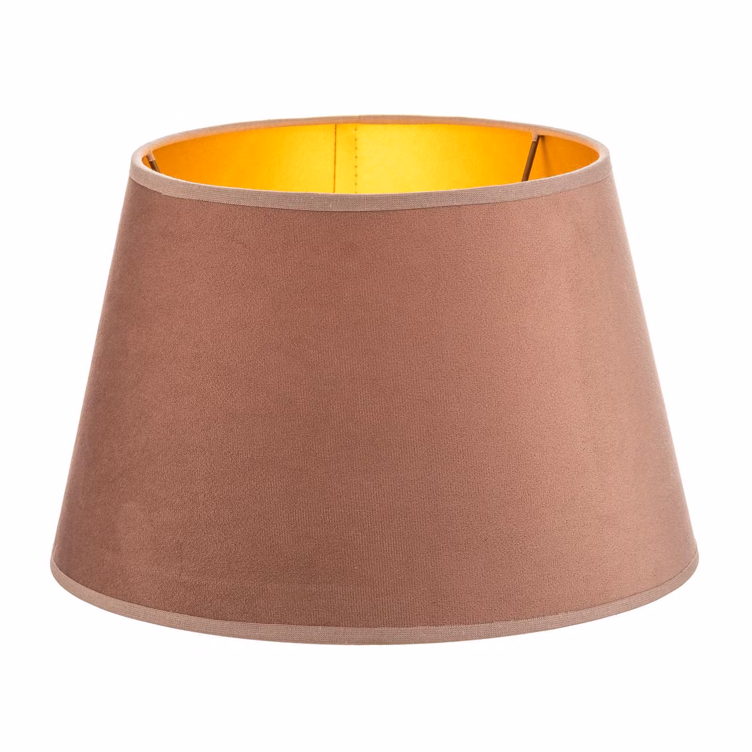 Paralume Cone altezza 18 cm, rosa/oro Duolla, Violetto / Fucsia / Rosa, Tessuto / Stoffa / Seta