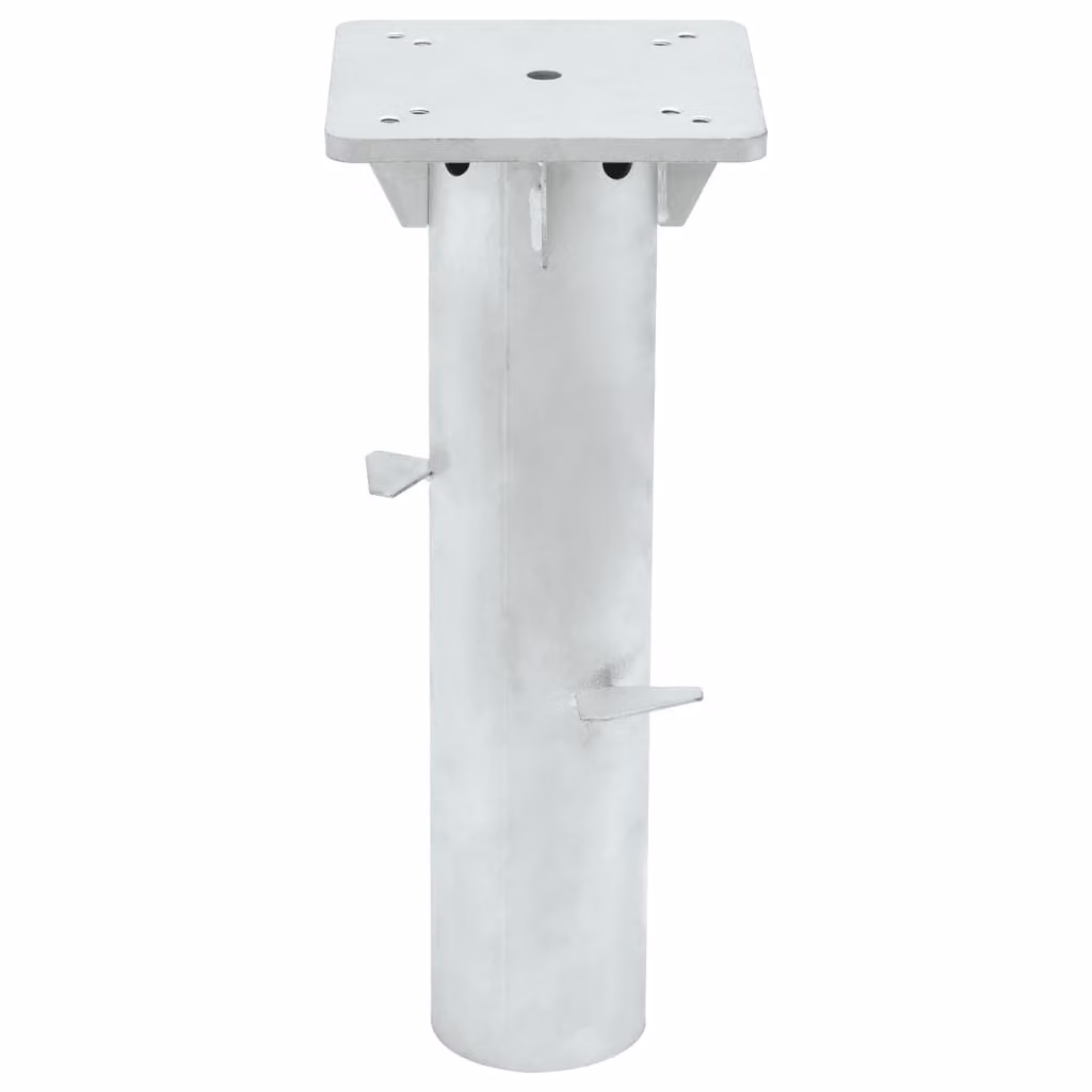Base per Ombrellone Interrata Argento 16x16x39,5 cm Acciaio