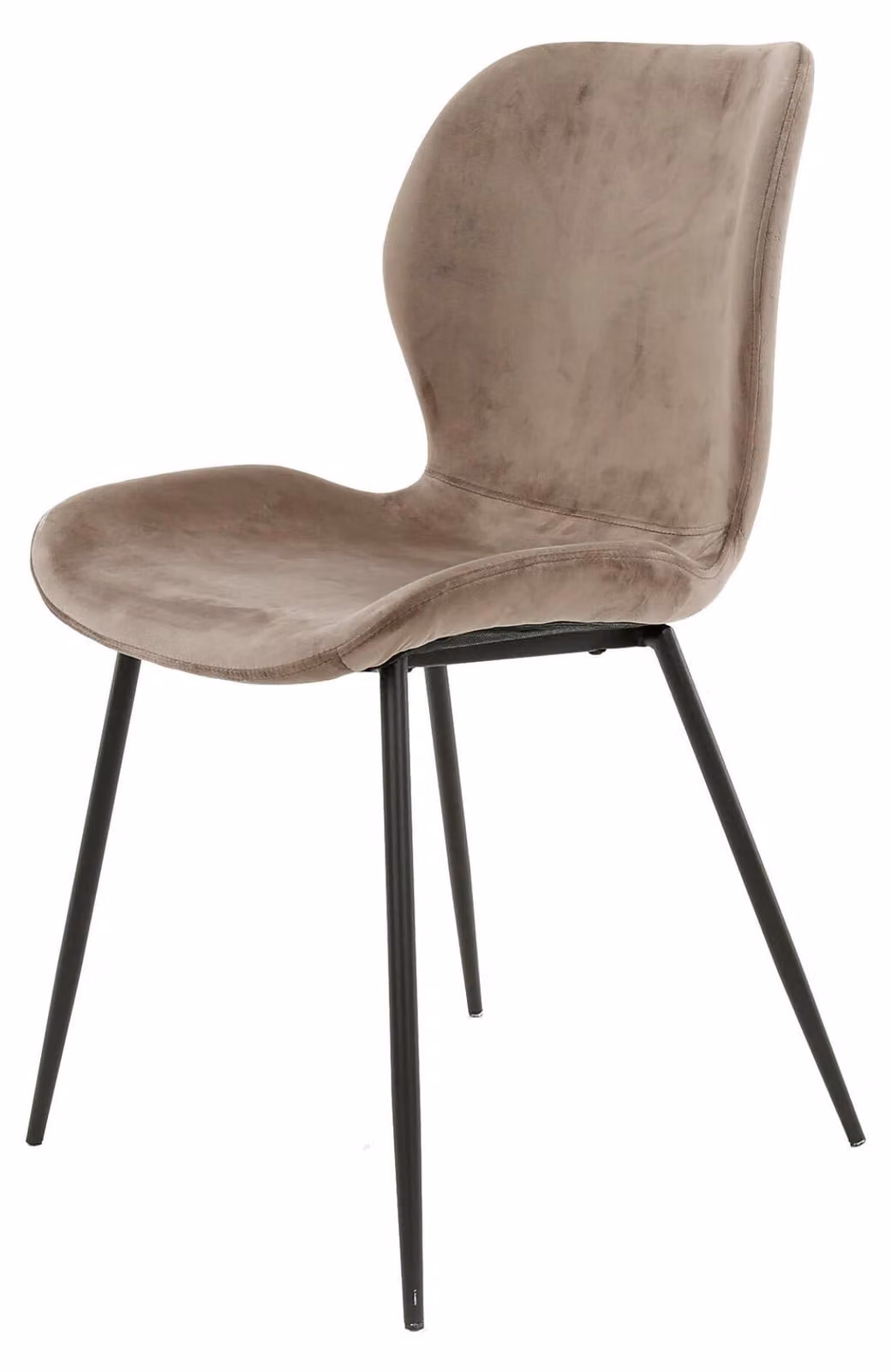 Sedia da pranzo FURNLUX Rondea Champagne e Nero 46 cm / Colore principale: beige / Dimensioni: 46 x 84 x 51 cm