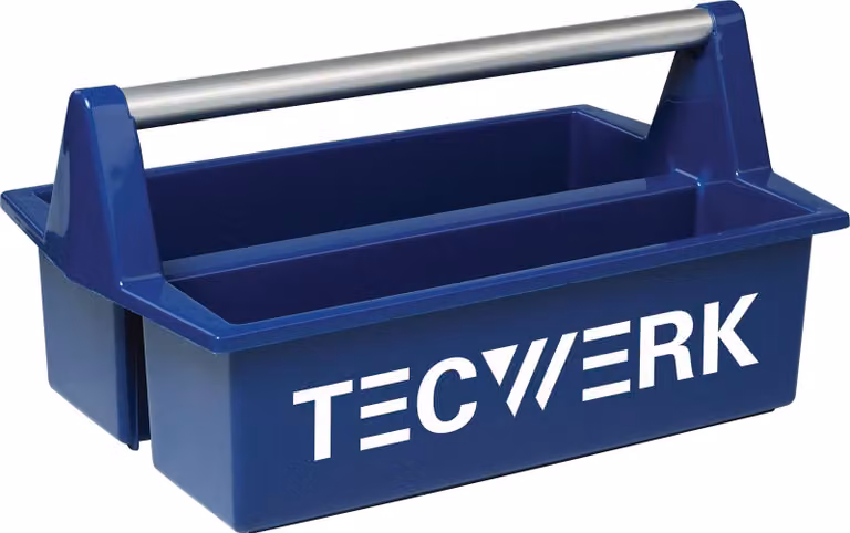 Cassetta porta attrezzi LxP 420 x A 120 mm, 2 scomparti, in plastica