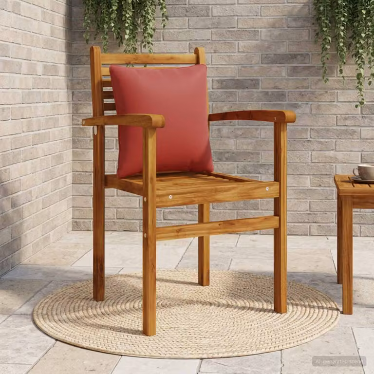 Cuscino per schiena vidaXL PUTTEN in poliestere rosso vino con rivestimento rimovibile e lavabile in lavatrice