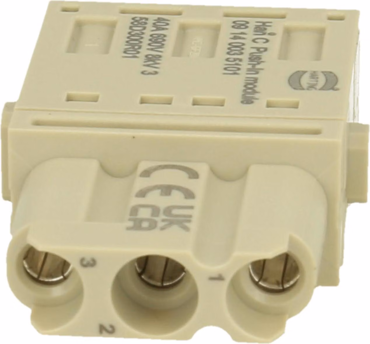 Han C Modulo inserto femmina (F) Connessione push-in, 3 poli 690 V, 40 A - 1 pezzo