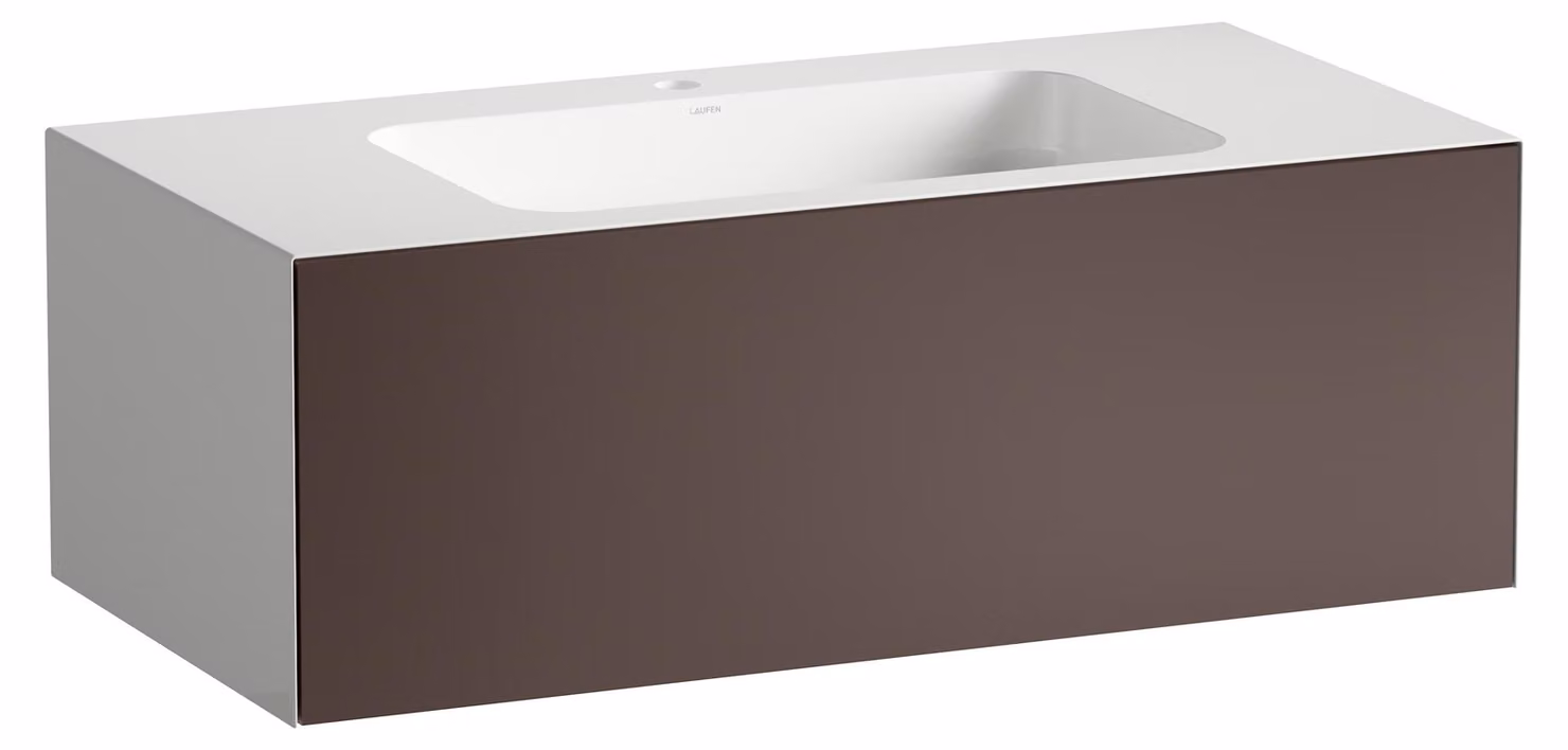 LAUFEN FOLIO Plan de toilette, mural, rectangulaire, 1 tiroir, 1 trou pour robinetterie, sans trop-plein, 1004x500x350mm, H580FO45231111, H580FO45231111