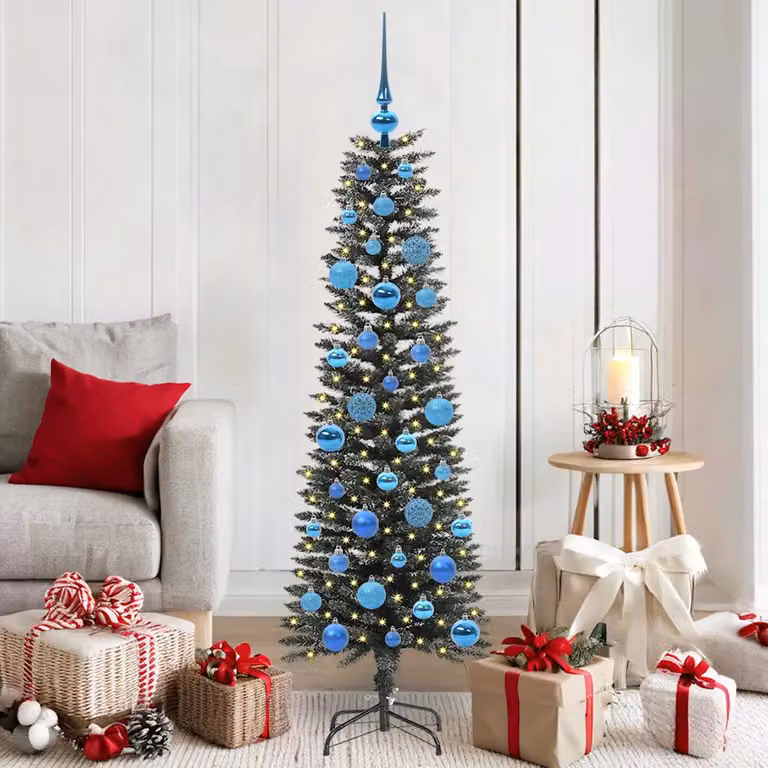 Albero di Natale artificiale vidaXL verde con 150 LED luce bianca calda, Altezza: 150 cm