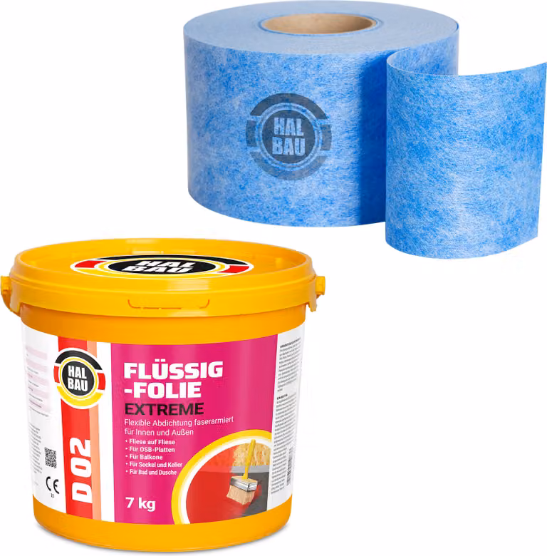 Set di sigillatura balcone foglio liquido 7kg nastro sigillante 10m set esterno interno H306