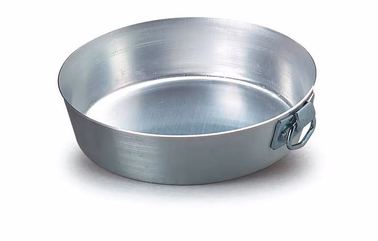 Tortiera conica alta in alluminio con anello in acciaio Inox, diam. 36cm