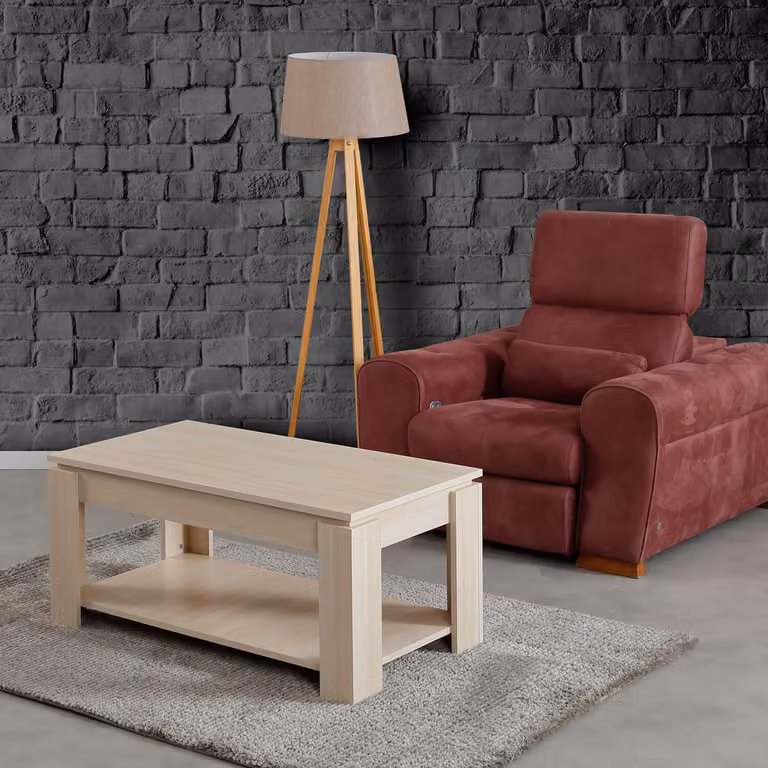 Skye Decor, Shelf - Light Oak, tavolino, rovere chiaro, 100% pannelli di particelle rivestiti in melamina, 104 x 56 x 47 cm