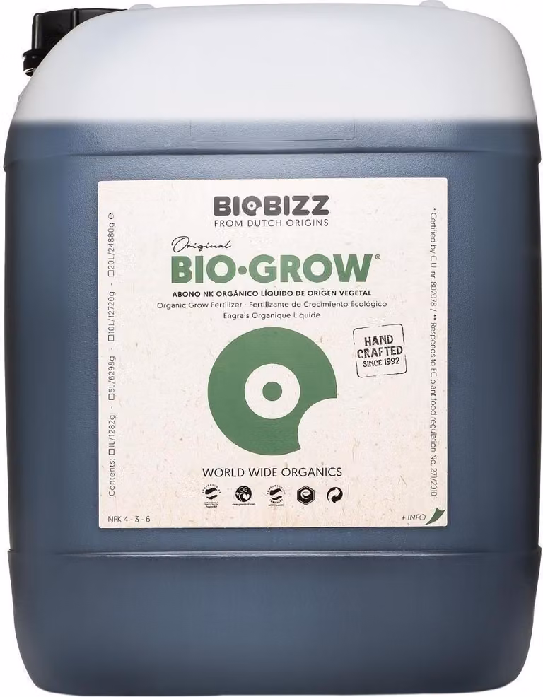 BioBizzGrow, fertilizzante per la crescita, 10 litri