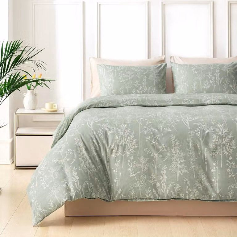 Set di copripiumino da letto 220x240 cm - 3 pezzi - Microfibra - Con chiusura a zip