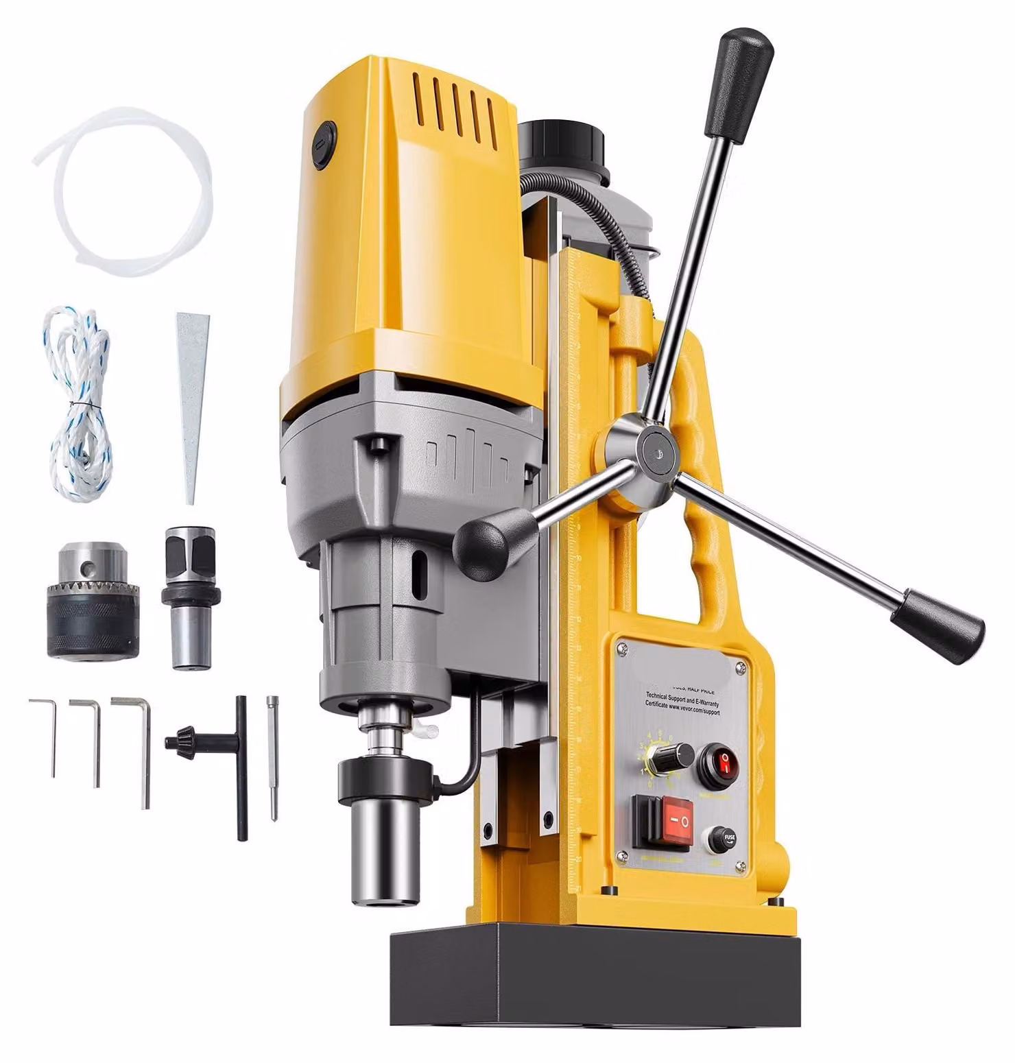 Trapano magnetico - Trapano - Trapani magnetici - Trapano magnetico da 1450W con 6 punte (albero cilindrico)