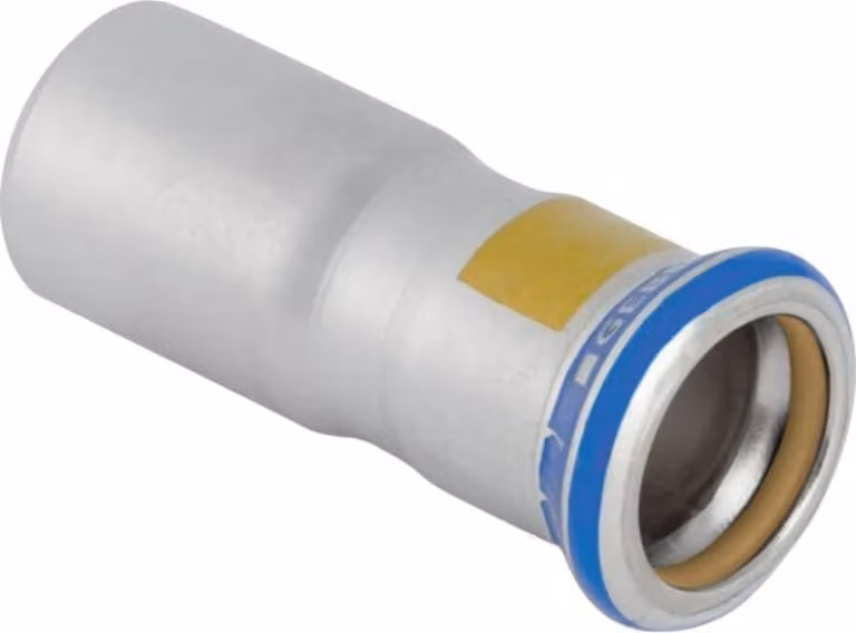 Riduzione gas Geberit Mapress d= 54x22mm, con estremità a innesto, acciaio inox