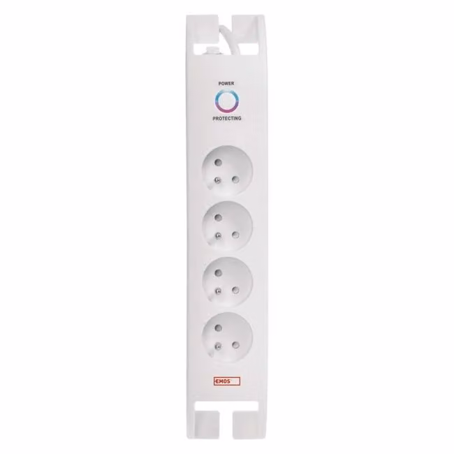 Limitatore di sovratensione 900J - 4 prese, 2m, bianco 71904