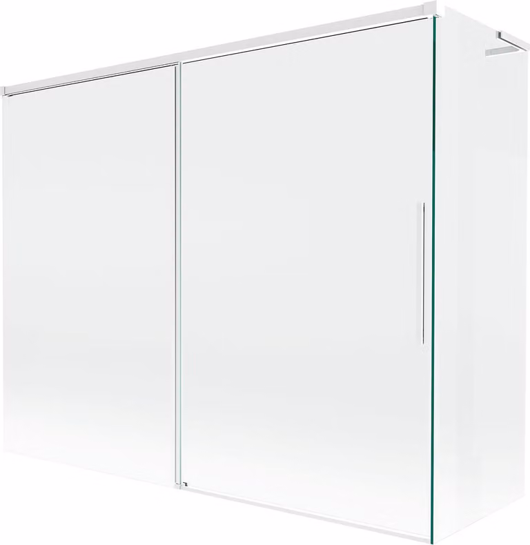 Mexen Rox L schermo per doccia a 2 ante scorrevoli 190 + 90 x 150 cm, trasparente, bianco - 8C9L-190-090-20-00