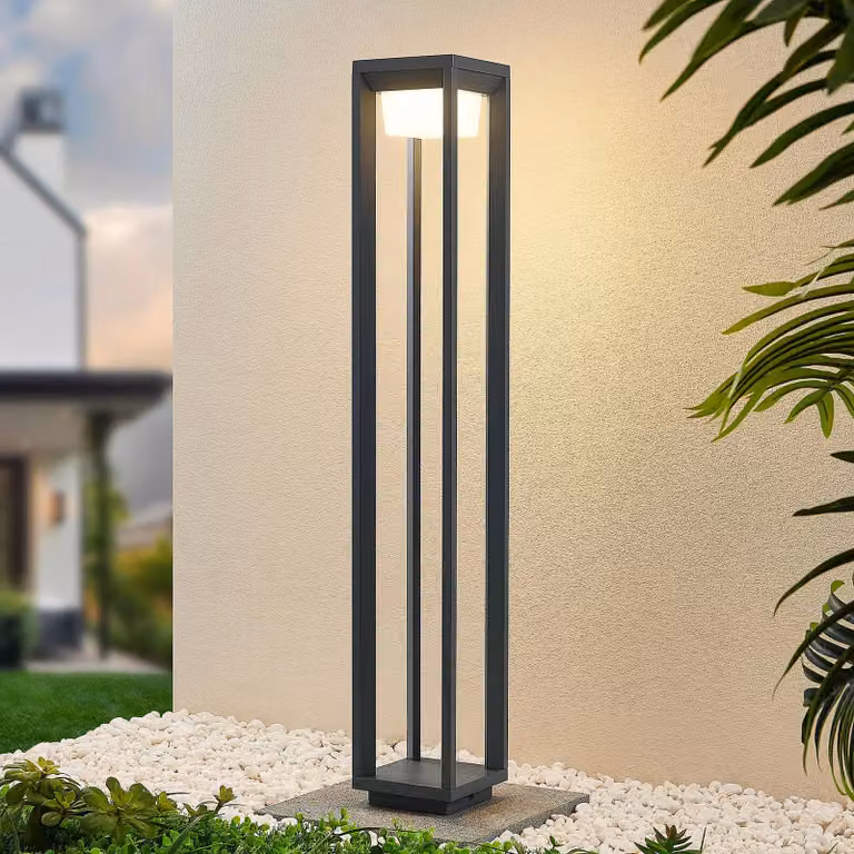 Lampioncino da giardino Gamion PRIOS, Alluminio / Grigio / Zincato, Alluminio, Moderno, Lampada LED da esterni