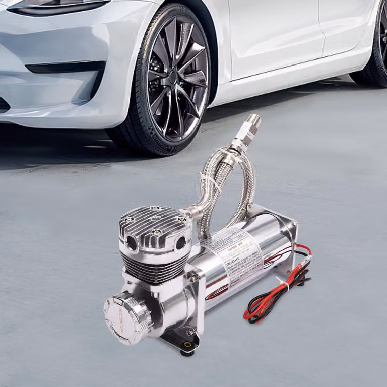 Compressore d'aria portatile - 12V - 200 PSI - Potente pompa per pneumatici per auto - Argento