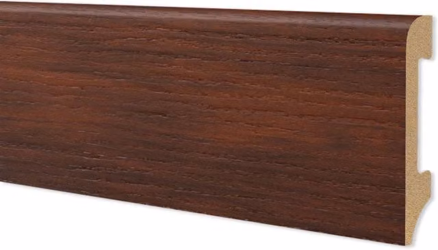 Battiscopa EqualWood HI-TEC in polimeri color Noce, H 7,5 cm x L 75 mm