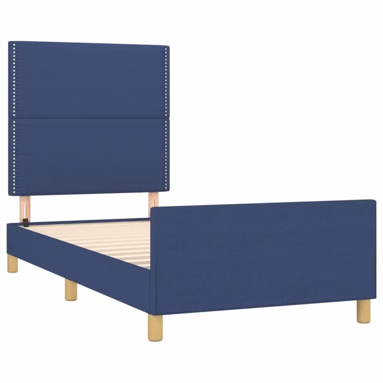 Giroletto senza Materasso Blu 90x200 cm in Tessuto