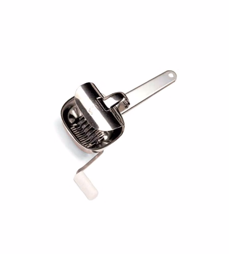 Ghidini Tritaprezzemolo Acciaio Inox con Coperchio e Manovella 217g