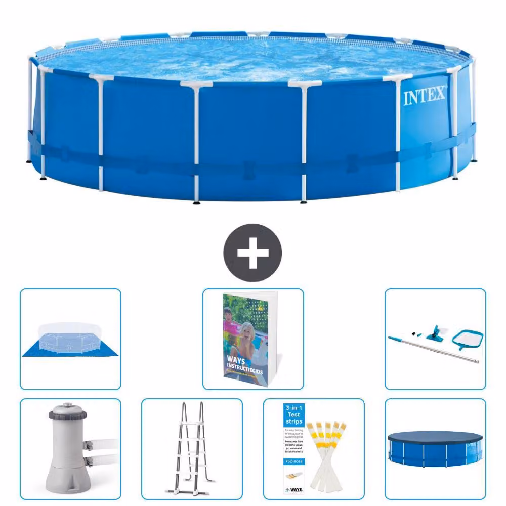 Piscina autoportante rettangolare - 457x122 cm - 6 pezzi - Modello S573
