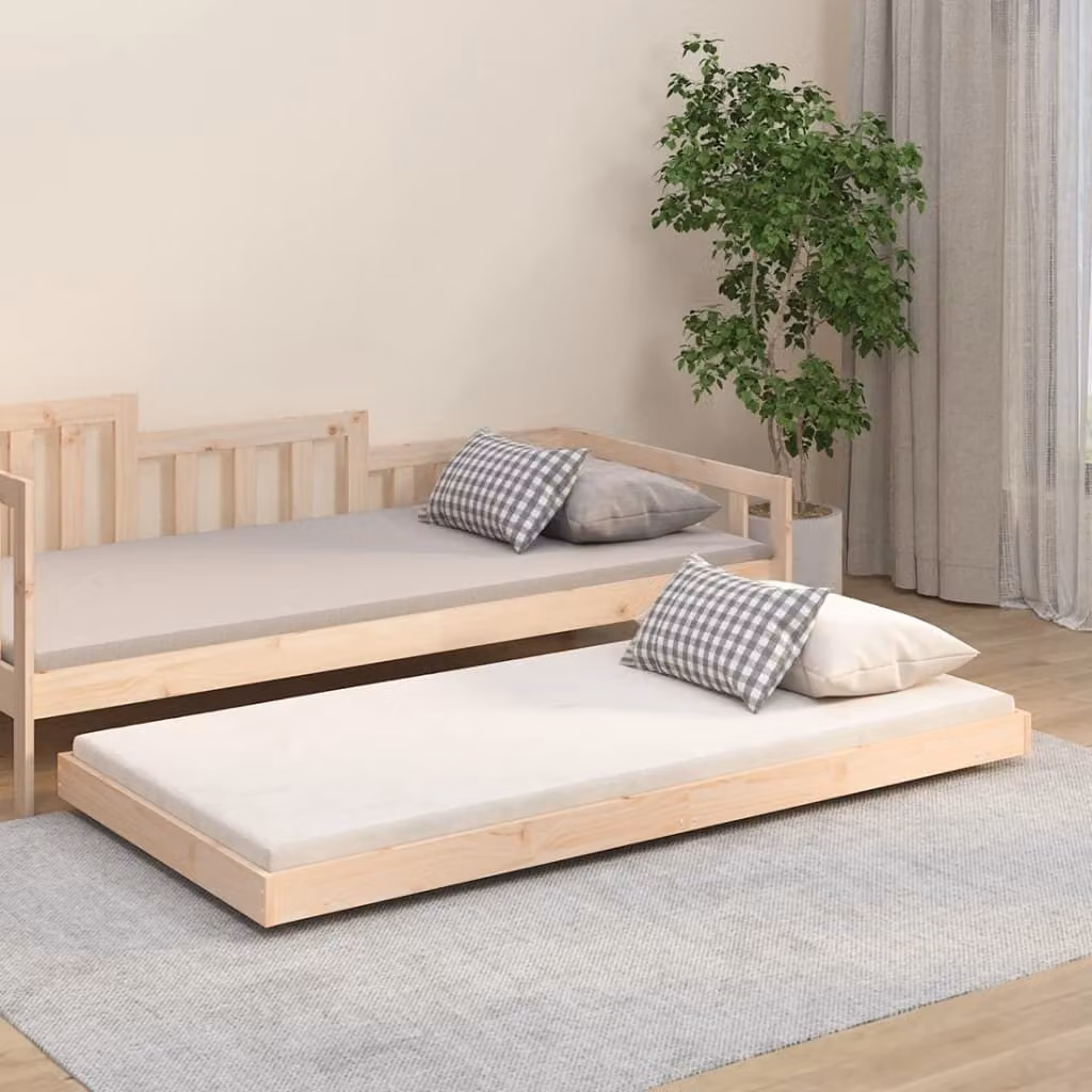 The Living Store Letto in legno massiccio 75x190 cm pino