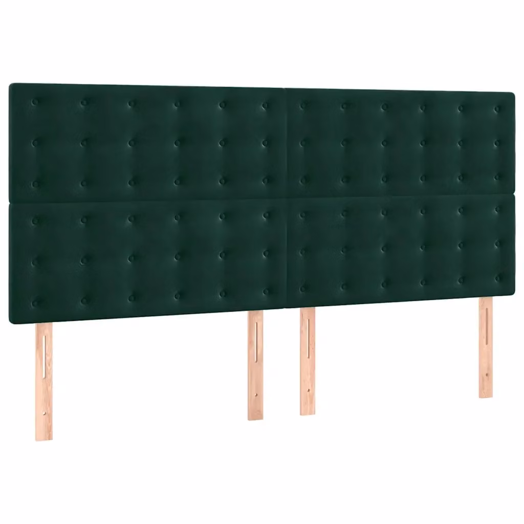 Testiera decorativa Design Mania in velluto verde scuro L: 200 cm, H: 118-128 cm, P: 5 cm – 2
