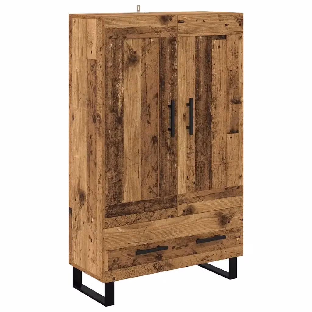 Credenza Buffet Armadio da Cucina vidaXL in Legno Vecchio Marrone L: 69,5 cm, P: 31 cm, H: 115 cm – 2