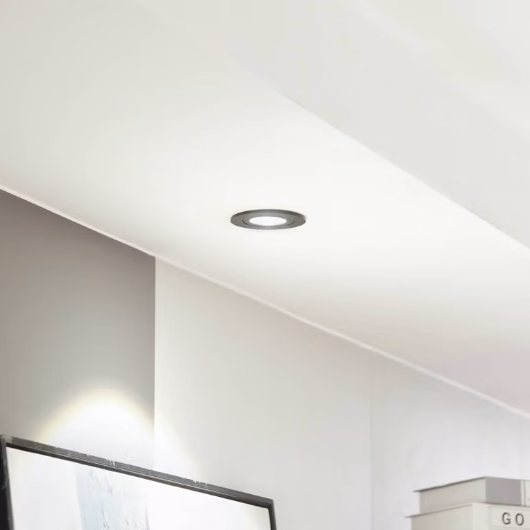 Arcchio Faretto a LED Jyra, nero, 4.000K Jyra Arcchio, dimmerabile, Nero, Soggiorno / Sala da pranzo, Alluminio, Moderno