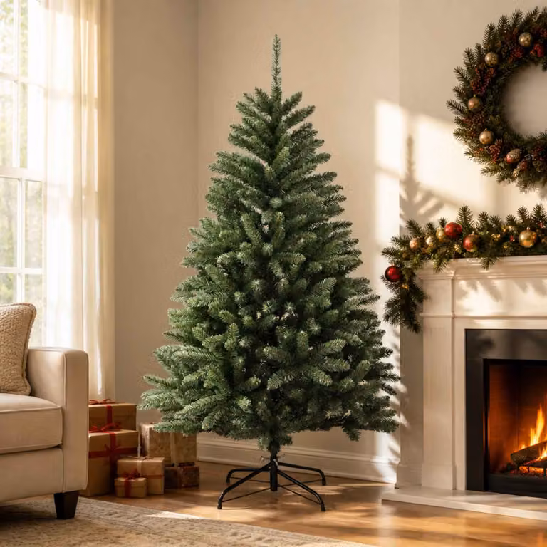 vidaXL Albero di Natale Artificiale con Rami Pieghevoli 180 cm PVC