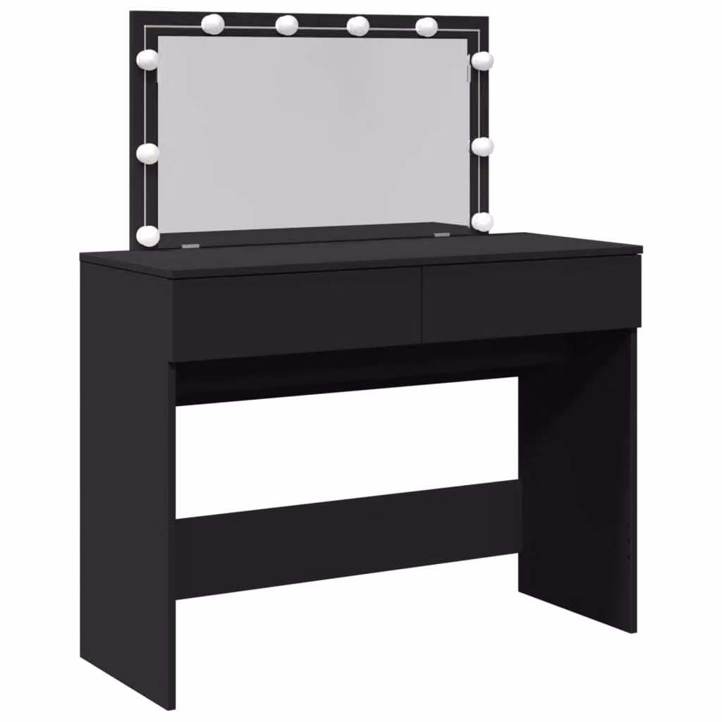 Toeletta con LED Nero 100x40x120 cm