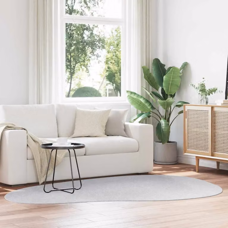 Tappeto moderno vidaXL HUARTE Grigio in poliestere, lavabile e antiscivolo, L: 160 cm x P: 230 cm