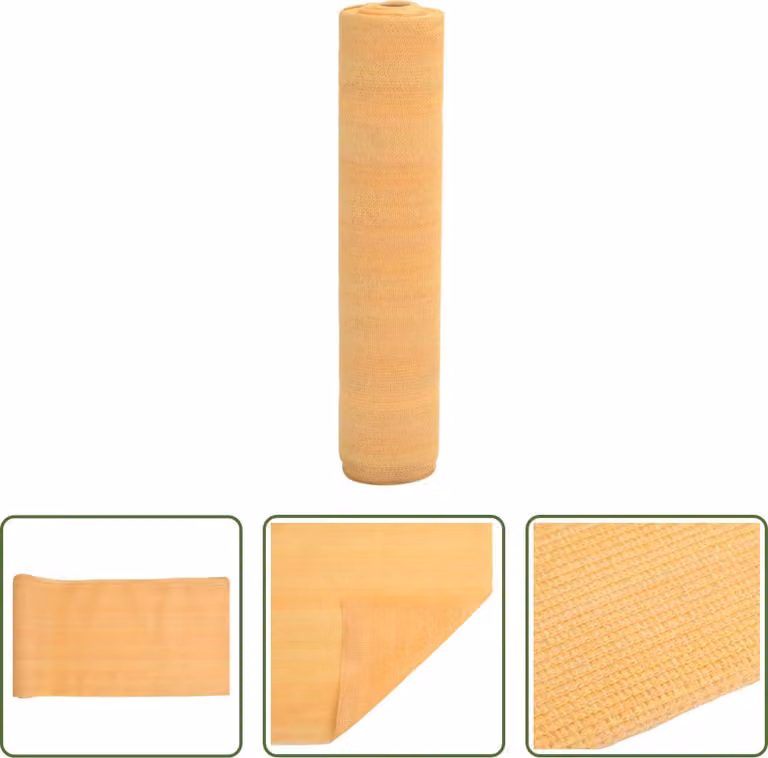The Living Store Schermo di recinzione Colore sabbia 1x25 m HDPE 150 g/m²