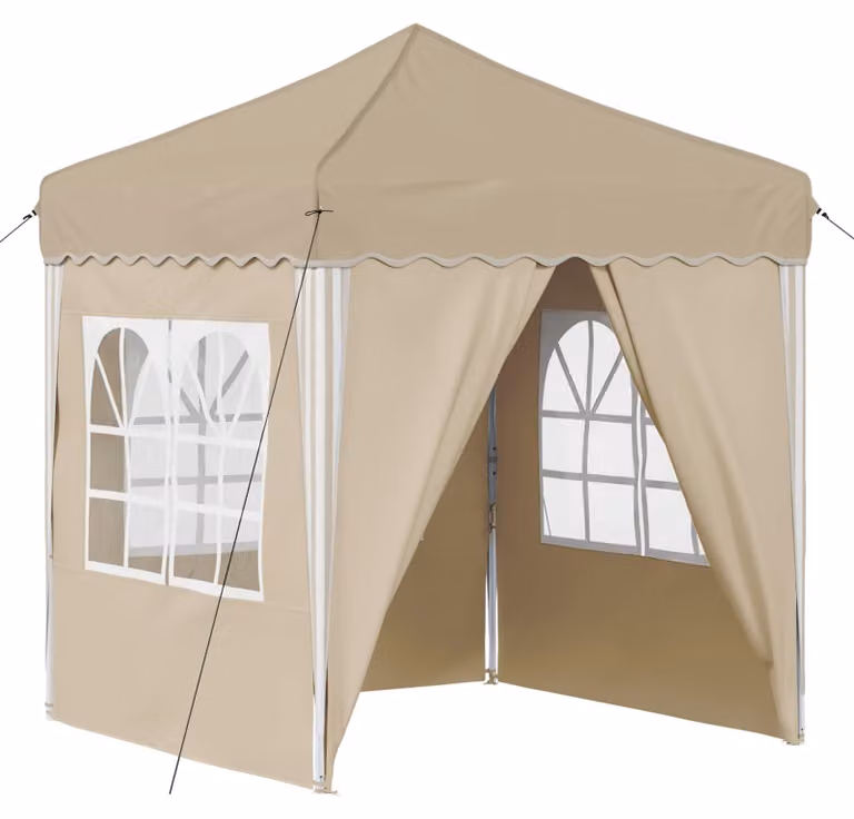 Tenda per feste a pop-up 195 x 195 x 245 cm Crema