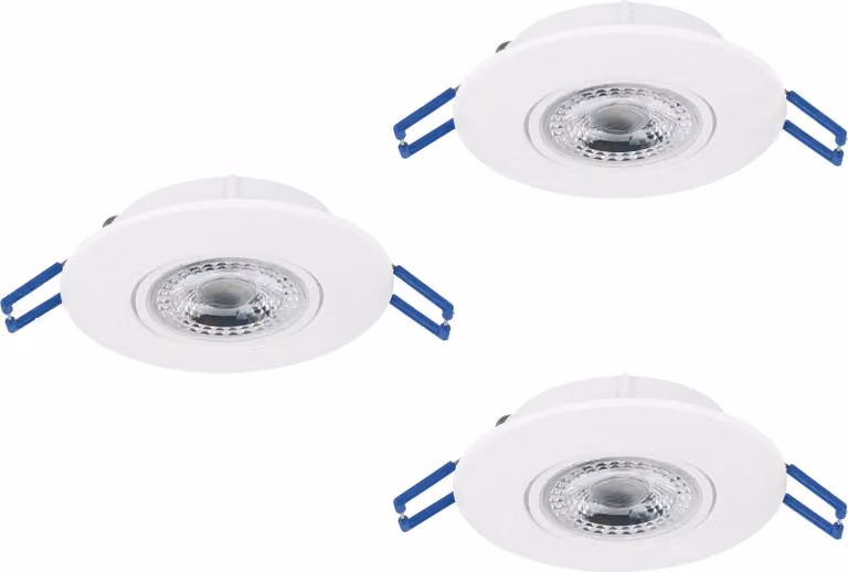 BEST CHOICE Luce da incasso ZUJAR plastica bianca LED 3X3,4W 3000K H:2,5cm Ø9cm