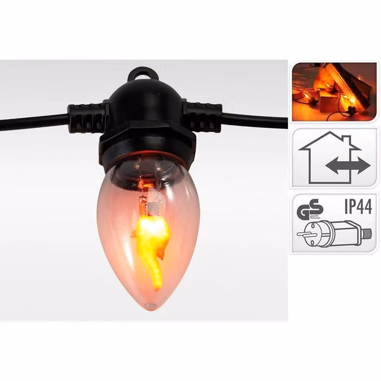 Illuminazione decorativa a LED effetto fiamma, 10 LED