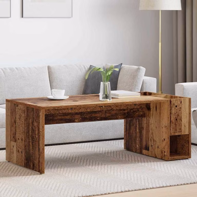Tavolino da salotto moderno vidaXL in legno marrone, L: 101,5 cm, P: 50 cm, H: 37 cm