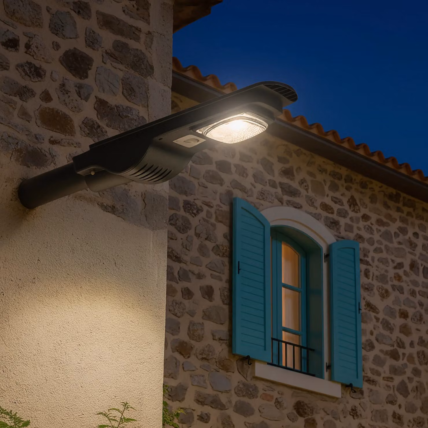 DICTROLUX Faro Solare LED da 50W con Sensore di Movimento e Telecomando, Luce Bianca Fredda, Nero, IP65 per Giardino – 2