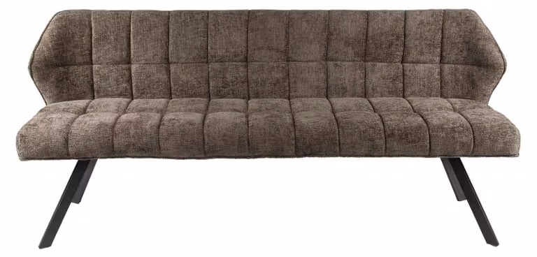 Divano da pranzo FURNLUX Raster grigio marrone e nero 180 cm / Colore principale: marrone / Dimensioni: 180 x 81 x 58 cm
