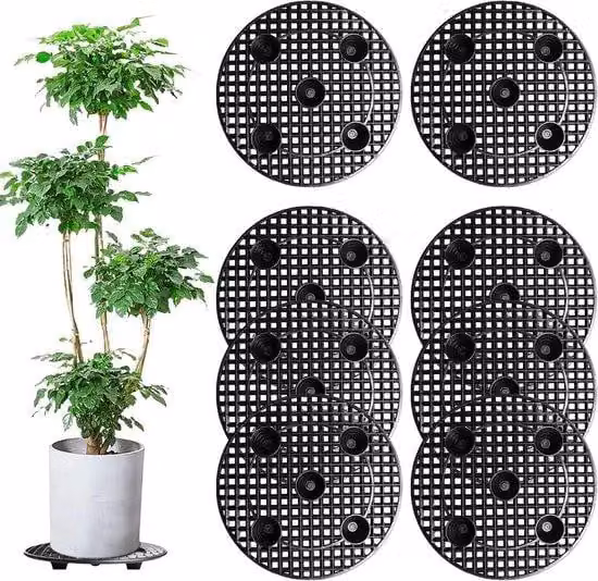 Tavolino in plastica per interni ed esterni, diametro 20 cm, set da 8 pezzi