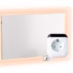 Umbrella H700 Stufa a Infrarossi - Bianco, 700 Watt, Senza Cornice + Termostato WIFI TH70