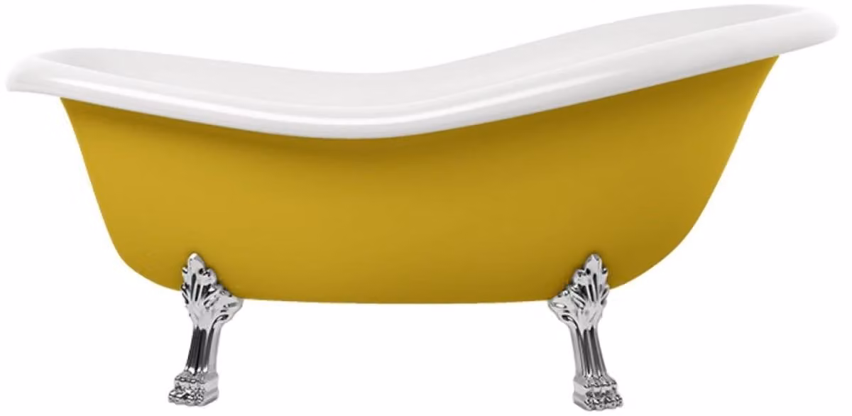 Casa Padrino Vasca da bagno liberty verde / bianco / argento 168 cm - Vasca da bagno freestanding in stile retrò
