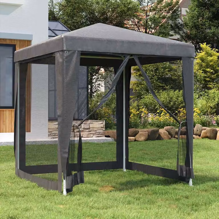vidaXL Tenda per Feste con 4 Pareti in Rete Antracite L: 200 cm, P: 200 cm, H: 240 cm