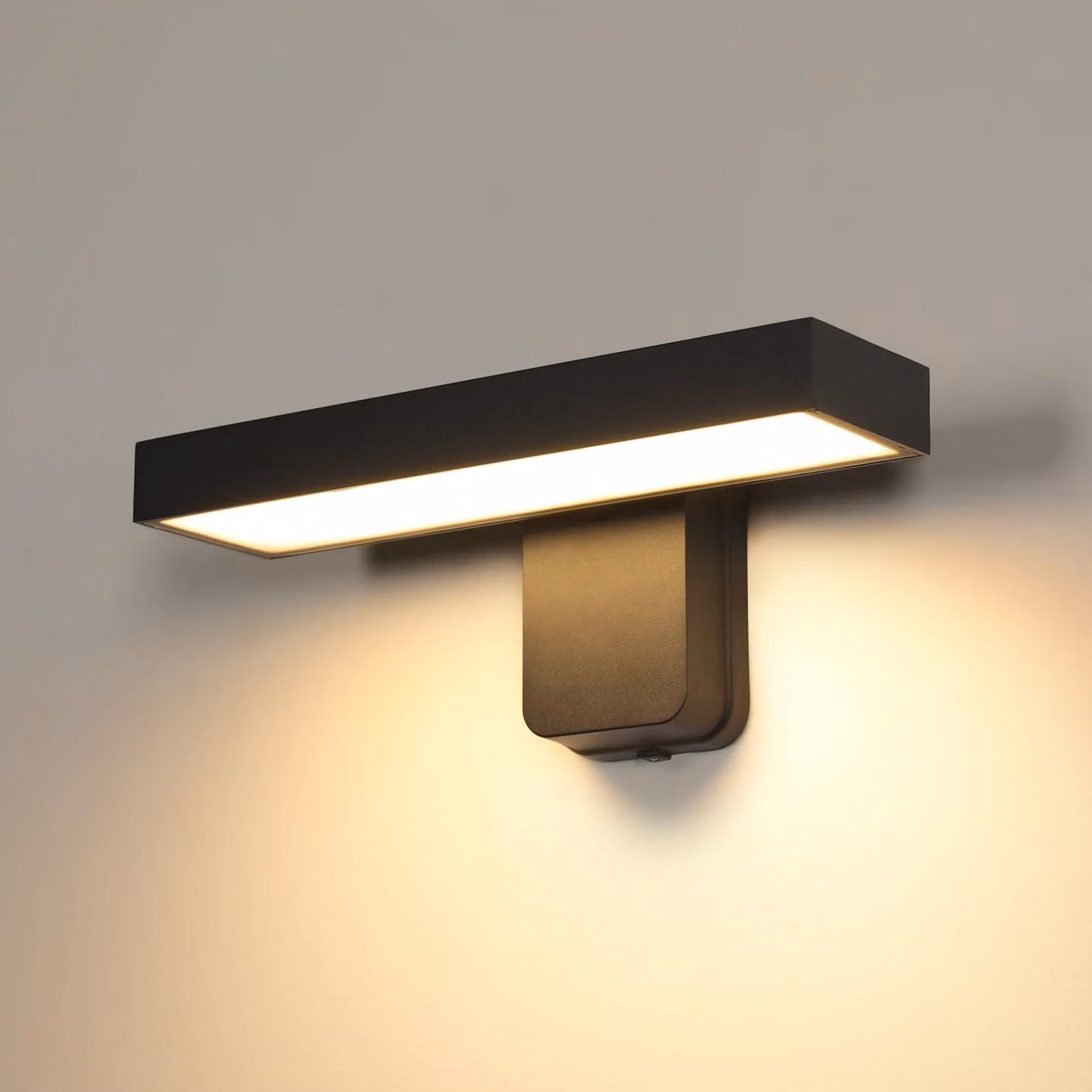 Lampada da parete esterna a LED, 17W, grado di protezione IP65, orientabile a 350°, colore nero, temperatura di colore 3000K